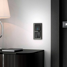 Выключатель Werkel Hammer одноклавишный проходной с подсветкой черный W1212108 4690389162145 3