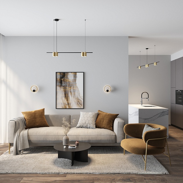 Подвесная люстра Denkirs Orbit DK4061-BK+SG изображение 4 Подвесная люстра Denkirs Orbit DK4061-BK+SG Фото № 4