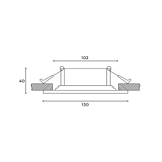 Встраиваемый светильник Hesby Lighting Hesby Drammen IP20,50Вт, GU10, белый HSBL_0091 1