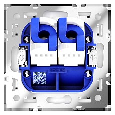 Розетка компьютерная встраиваемая Voltum S70 двойная RJ45+RJ45 кат.6, (белый матовый) VLS060202 4