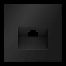 Накладка для розетки компьютерной RJ45 кат.6 S70 (черный матовый) Voltum VLS001308 1