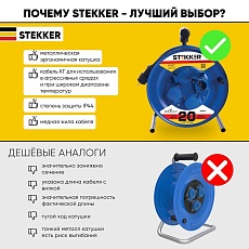 Удлинитель Stekker Professional 4гн 20м с/з PRF02-41-20 39784 2