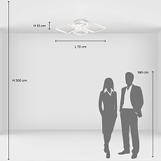 Потолочная светодиодная люстра De City Мадлен 424018304 1