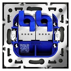 Розетка компьютерная встраиваемая Voltum S70 двойная RJ45+RJ45 кат.6, (титан) VLS060206 2