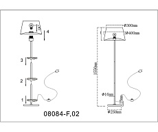 Торшер Kink Light Верто 08084-F,02 2