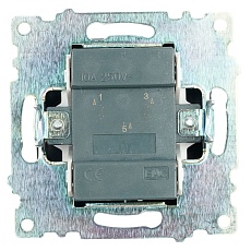 Выключатель двухклавишный Stekker Катрин с подсветкой черный GLS10-7102-05 39607 5