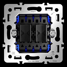 Механизм перекрестного переключателя двухклавишного 10А, S70 Voltum VLS0205M 1