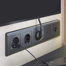 ТВ-розетка оконечная Werkel графит рифленый W1183004 4690389158681 2