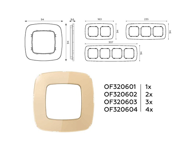 Рамка AMBRELLA VOLT OF320604 Фото № 3