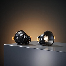 Встраиваемый светодиодный светильник Elektrostandard Lin 15266/LED 7W 3000K BK черный a063926 2