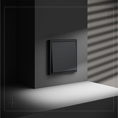 Проходной переключатель встраиваемый Voltum S70 одноклавишный 10А, (графит) VLS010307 5