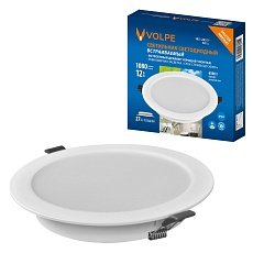 Встраиваемый светодиодный светильник Volpe ULM-Q237 12W/6500K WHITE UL-00013162 2