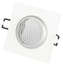 Светильник встраиваемый алюминиевый ЭРА KL110 WH/SL под лампу MR16 GU5.3 белый/серебро матовый Б0061532 3
