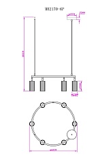 Подвесная люстра MyFar Alex MR2170-6P 1
