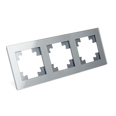 Рамка 3-постовая Stekker Катрин серебро GFR00-7003-03 39533 2