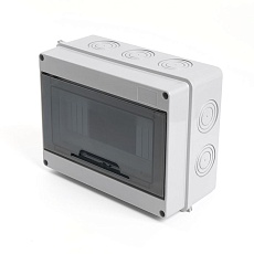 Бокс настенный Stekker EBX50-1/08-65 8 модулей, пластик, IP65 39190