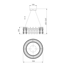 Подвесной светодиодный светильник Bogates Marvel 90371/1 Strotskis 1