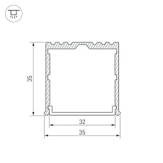 Профиль Arlight ARH-Power-W35-3000 Anod 036136 1