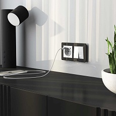 Перекрестный выключатель двухклавишный Werkel белый акрил W1123041 4690389197123 2