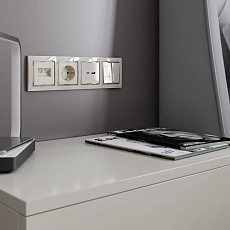 Выключатель двухклавишный с подсветкой Werkel слоновая кость W1120103 4690389155611 2