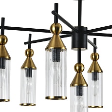 Подвесная люстра Indigo Torazzo 13037/7R Black V000528 2