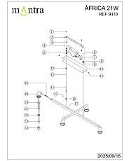 Подвесная люстра Mantra Africa 9410 3