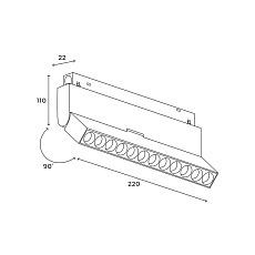 Трековый линейный светильник направленного света Hesby Lighting ElDeko 12Вт-4000К, чёрный HSBL_0084 3