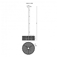 Подвесная люстра iLamp Panorama D4688-50 MBK 1