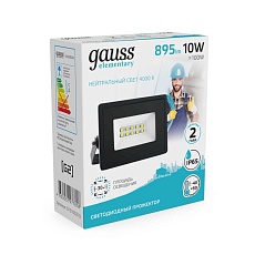 Прожектор светодиодный Gauss Elementary 10W 4000К 613100210 2