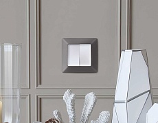 Комплект механизма 2-кл проходного выключателя AMBRELLA VOLT ALFA Белый матовый QUANT (AP1230, VM120) MA123020 2