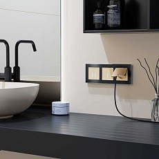 Рамка Werkel Aluminium на 3 поста черный алюминий W0031708 4690389158100 4