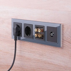 ТВ-розетка оконечная Werkel черный матовый W1183008 4690389157028 3