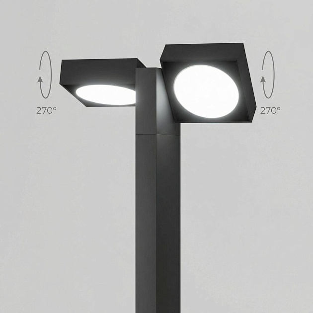 Садово-парковый светильник Elektrostandard Twin 35170/F черный a064383 Фото № 3