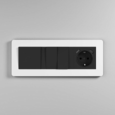 Рамка Werkel Split на 3 поста белый/черный W0033068 4690389208232 2