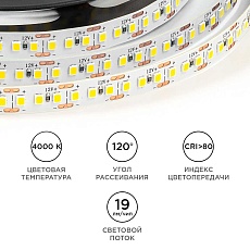 Светодиодная лента OGM 14,4W/m 180LED/m 2835SMD дневной белый 5M LSE-263 3