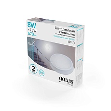 Настенно-потолочный светодиодный светильник Gauss Hall 193411208-S 1