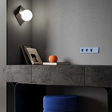 Накладка для розетки с заземлением и защитными шторками, S70 (деним) Voltum VLS000715 4