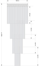 Потолочная люстра KUTEK FILAGO FIL-PLM-10(P)600/500 2