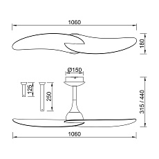 Люстра-вентилятор Mantra IPANEMA II 9037 2