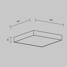 Потолочный светодиодный светильник Maytoni Zon C032CL-45W3K-SQ-B 5
