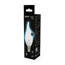 Лампа светодиодная Gauss E14 9.5W 4100K матовая 104101210 2