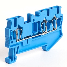 Зажим пружинный, 3-проводной проходной ЗНИ - 2,5 (JXB ST 2,5), синий Stekker 39969 4