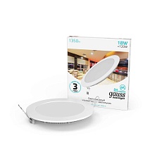 Встраиваемый светодиодный светильник Gauss 939111218 3