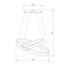 Подвесной светодиодный светильник Bogates Titan 455/2 Smart 1
