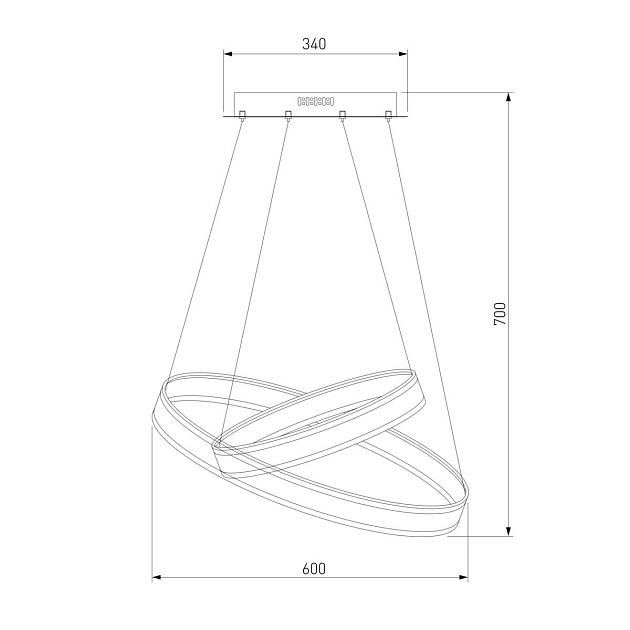Подвесной светодиодный светильник Bogates Titan 455/2 Smart Фото № 2