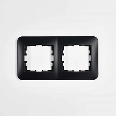 Рамка 2-ая горизонтальная Lezard Karina Life черная 708-4200-147