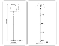 Торшер Ambrella light High light LH75059 1