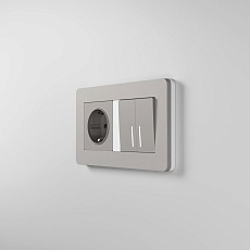 Рамка Werkel Split на 2 поста дымчатый/белый W0023067 4690389206061 2