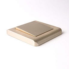 Выключатель одноклавишный проходной Werkel шампань рифленый W1112010 4690389160066 4