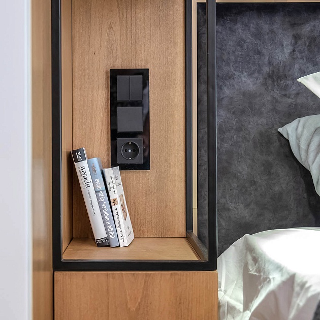 Выключатель Werkel двухклавишный черный матовый W1120008 4690389156700 Фото № 18